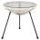 OUTDOOR COFFEE TABLE ALLEGRA FK5874.12 METAL IN BLACK- SYNTHETIC RATTAN IN WHITE Φ47x45Hcm.