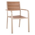 ARMCHAIR ALUMINUM SAGA FK5127.04 CHAMPAGNE-COLORED WITH POLYWOOD SEAT AND BACKREST 55x52x86Hcm. ARMCHAIR ALUMINUM SAGA FK5127.04 CHAMPAGNE-COLORED WITH POLYWOOD SEAT AND BACKREST 55x52x86Hcm.