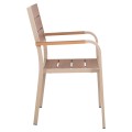 ARMCHAIR ALUMINUM SAGA FK5127.04 CHAMPAGNE-COLORED WITH POLYWOOD SEAT AND BACKREST 55x52x86Hcm. ARMCHAIR ALUMINUM SAGA FK5127.04 CHAMPAGNE-COLORED WITH POLYWOOD SEAT AND BACKREST 55x52x86Hcm.