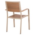 ARMCHAIR ALUMINUM SAGA FK5127.04 CHAMPAGNE-COLORED WITH POLYWOOD SEAT AND BACKREST 55x52x86Hcm. ARMCHAIR ALUMINUM SAGA FK5127.04 CHAMPAGNE-COLORED WITH POLYWOOD SEAT AND BACKREST 55x52x86Hcm.