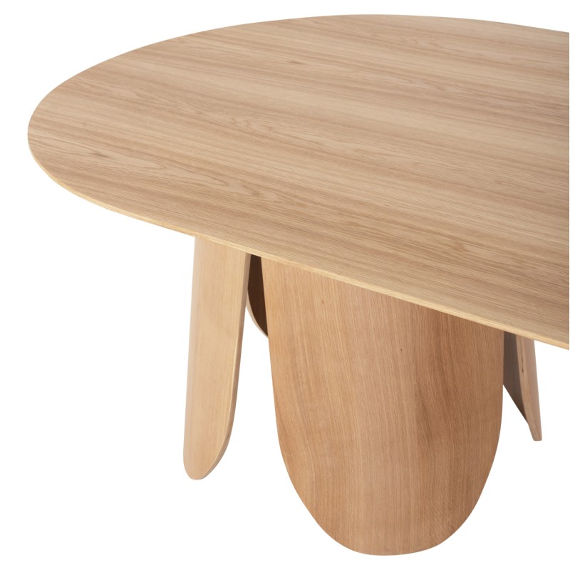 DINING TABLE OVAL DENTY FK9611.01 MDF WITH OAK VENEER-NATURAL OAK 240x120x75Hcm. DINING TABLE OVAL DENTY FK9611.01 MDF WITH OAK VENEER-NATURAL OAK 240x120x75Hcm.