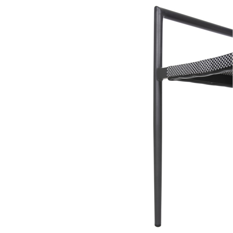 ALUMINUM ARMCHAIR RONNY FK5998.01 GREY FRAME & GREY TEXTILENE 53x51x80Hcm. ALUMINUM ARMCHAIR RONNY FK5998.01 GREY FRAME & GREY TEXTILENE 53x51x80Hcm.