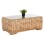 OUTDOOR COFFEE TABLE TROPEL FK9811 MANGO WOOD-NATURAL RATTAN-SAFETY GLASS 110x60x40Hcm.