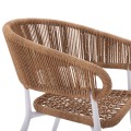 ARMCHAIR ALUMINUM EULO FK5783.12 WHITE-SYNTHETIC RATTAN BEIGE 55,5x63,5x78Hcm. ARMCHAIR ALUMINUM EULO FK5783.12 WHITE-SYNTHETIC RATTAN BEIGE 55,5x63,5x78Hcm.
