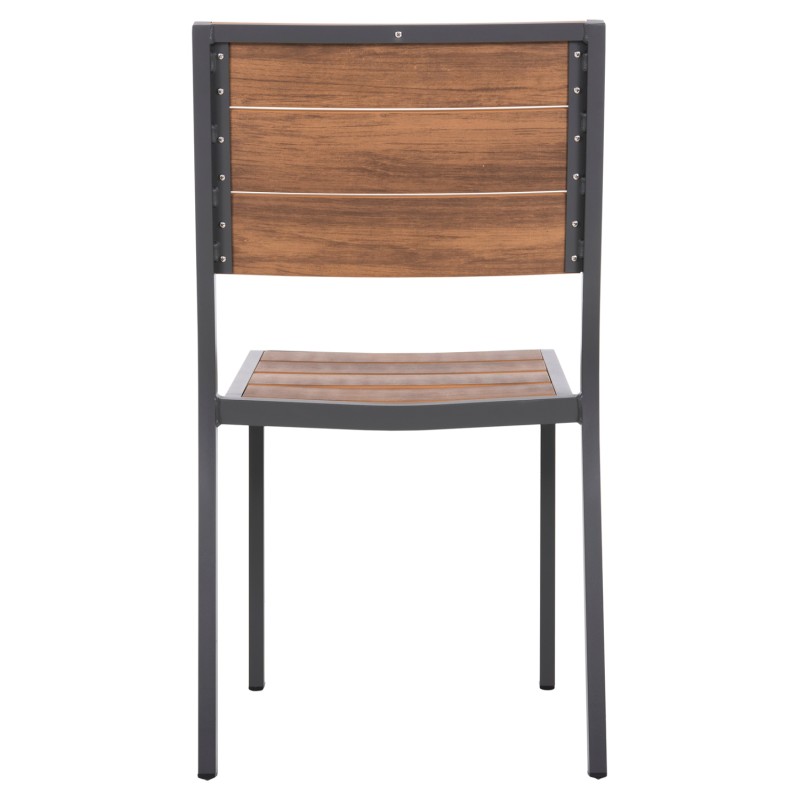 ALUMINUM CHAIR SAGA FK6063.02 DARK GREY WITH POLYWOOD 46x52x86Hcm. ALUMINUM CHAIR SAGA FK6063.02 DARK GREY WITH POLYWOOD 46x52x86Hcm.