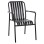 ALUMINUM ARMCHAIR RACHEL FK6088.01 BLACK 63x58x85Hcm.