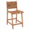 BAR STOOL WALTER FK9842 TEAK WOOD IN NATURAL-RUSH MATT 46x55x96Hcm.