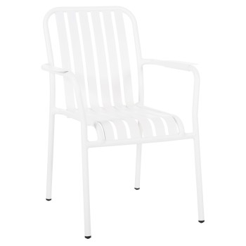 ALUMINUM ARMCHAIR RACHEL FK6088.02 WHITE 63x58x85Hcm.