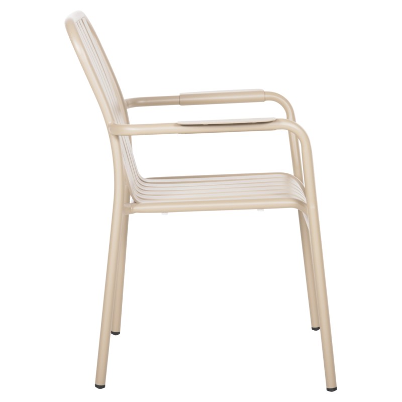 ALUMINUM ARMCHAIR RACHEL FK6088.04 CHAMPAGNE COLOR 63x58x85Hcm. ALUMINUM ARMCHAIR RACHEL FK6088.04 CHAMPAGNE COLOR 63x58x85Hcm.