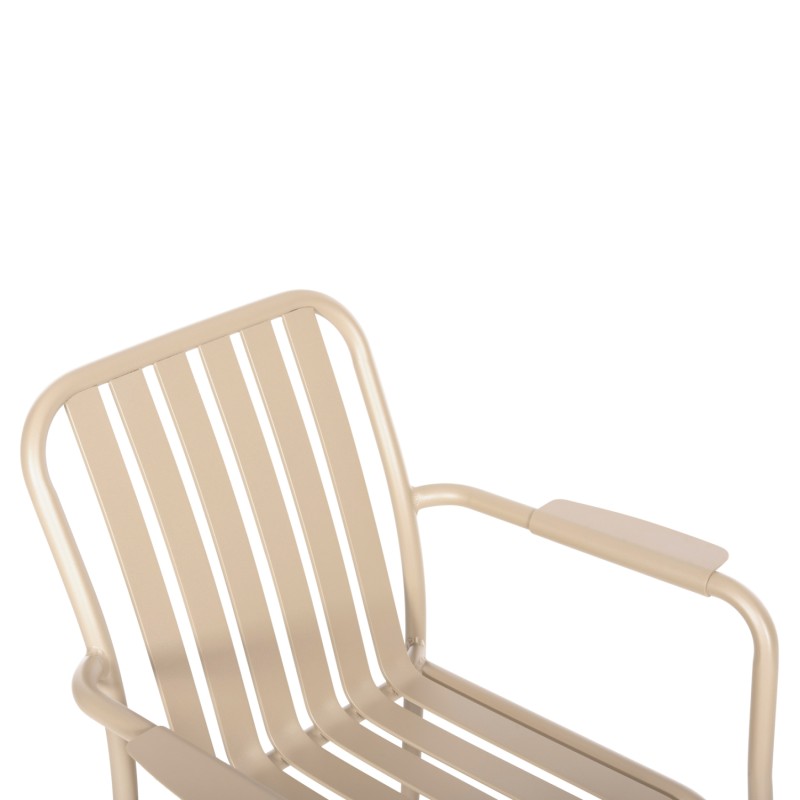 ALUMINUM ARMCHAIR RACHEL FK6088.04 CHAMPAGNE COLOR 63x58x85Hcm. ALUMINUM ARMCHAIR RACHEL FK6088.04 CHAMPAGNE COLOR 63x58x85Hcm.