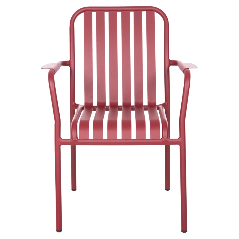 ALUMINUM ARMCHAIR RACHEL FK6088.05 RED 63x58x85Hcm. ALUMINUM ARMCHAIR RACHEL FK6088.05 RED 63x58x85Hcm.