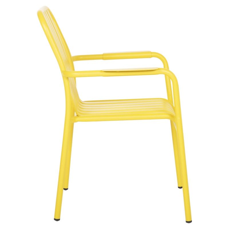 ALUMINUM ARMCHAIR RACHEL FK6088.06 YELLOW 63x58x85Hcm. ALUMINUM ARMCHAIR RACHEL FK6088.06 YELLOW 63x58x85Hcm.