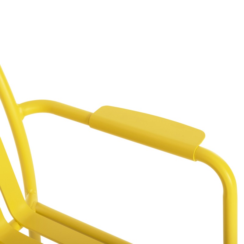 ALUMINUM ARMCHAIR RACHEL FK6088.06 YELLOW 63x58x85Hcm. ALUMINUM ARMCHAIR RACHEL FK6088.06 YELLOW 63x58x85Hcm.