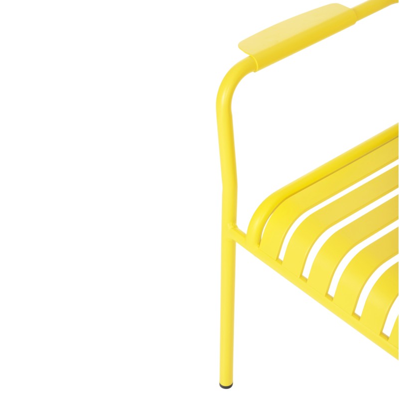 ALUMINUM ARMCHAIR RACHEL FK6088.06 YELLOW 63x58x85Hcm. ALUMINUM ARMCHAIR RACHEL FK6088.06 YELLOW 63x58x85Hcm.
