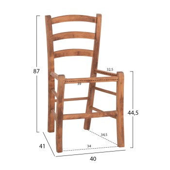 CHAIR PAROS FK5585.01 BEECH WOOD IMPREGNATED IN WALNUT COLOR 40x41x87Hcm.FRAME ONLY CHAIR PAROS FK5585.01 BEECH WOOD IMPREGNATED IN WALNUT COLOR 40x41x87Hcm.FRAME ONLY