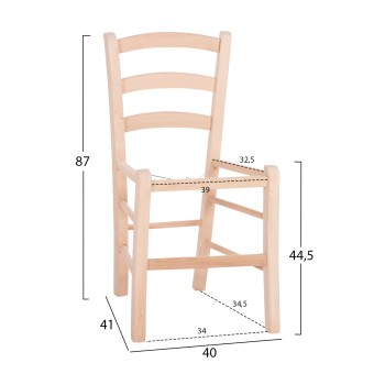 CHAIR PAROS FK5585.02 BEECH WOOD IMPREGNATED-NOT PAINTED 40x41x87Hcm.FRAME ONLY CHAIR PAROS FK5585.02 BEECH WOOD IMPREGNATED-NOT PAINTED 40x41x87Hcm.FRAME ONLY