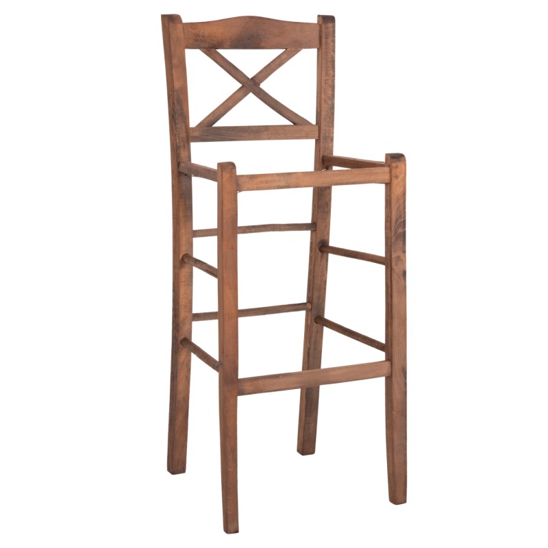 BAR STOOL LUCIUS FK5586.01 BEECH WOOD IMPREGNATED IN WALNUT COLOR 40,5x40x105Hcm.FRAME ONLY BAR STOOL LUCIUS FK5586.01 BEECH WOOD IMPREGNATED IN WALNUT COLOR 40,5x40x105Hcm.FRAME ONLY