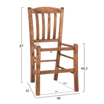 CHAIR MONTE FK5588.01 BEECH WOOD IMPREGNATED IN WALNUT COLOR 40x41x87Hcm.FRAME ONLY CHAIR MONTE FK5588.01 BEECH WOOD IMPREGNATED IN WALNUT COLOR 40x41x87Hcm.FRAME ONLY