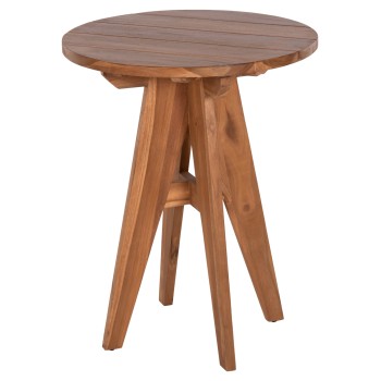OUTDOOR ROUND TABLE LEO FK9859.11 SOLID TEAK WOOD IN NATURAL Φ60x75Hcm.
