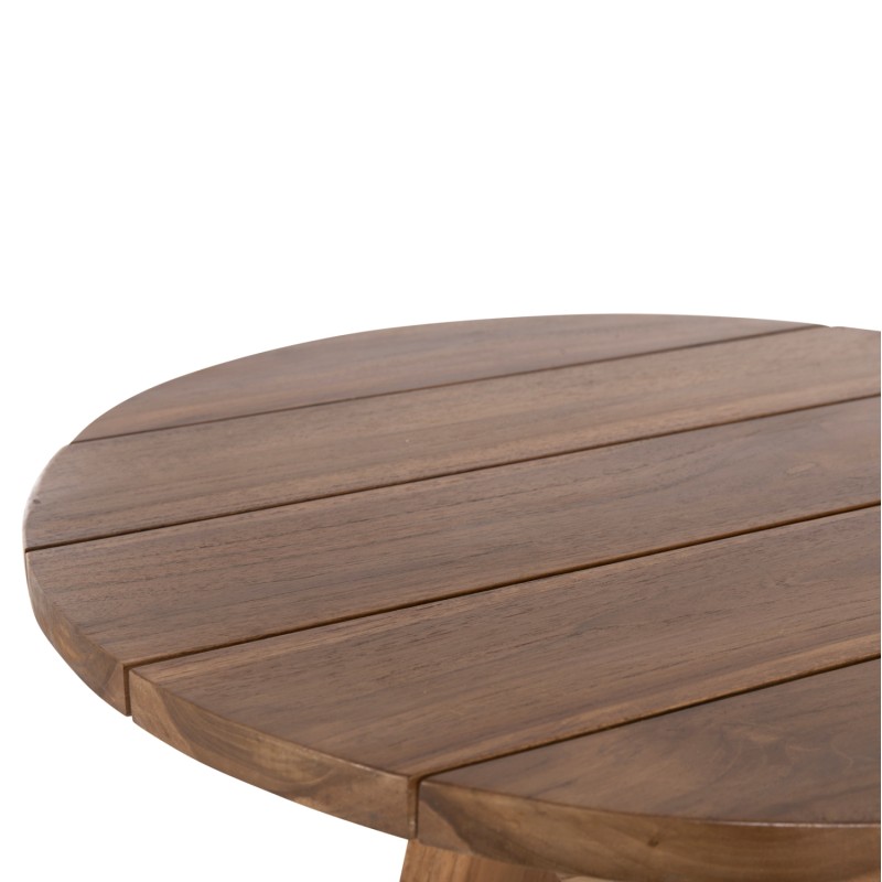 OUTDOOR ROUND TABLE LEO FK9859.11 SOLID TEAK WOOD IN NATURAL Φ60x75Hcm. OUTDOOR ROUND TABLE LEO FK9859.11 SOLID TEAK WOOD IN NATURAL Φ60x75Hcm.