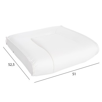 REPLACEMENT SEAT FOR OFFICE CHAIR FK1092.02 WHITE PU 51x52,5x10(thickness) cm.m.