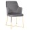 ARMCHAIR TRIANA FK9278.11 GREY VELVET WITH GOLD METAL LEGS 54,5x60,5x85,5Hcm.