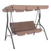 PORCH SWINGER 3-SEATER WITH SUNSHIELD LIKID FK5979.02 METAL GREY- FABRIC IN BROWN 174x110x200Hcm.