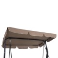 PORCH SWINGER 3-SEATER WITH SUNSHIELD LIKID FK5979.02 METAL GREY- FABRIC IN BROWN 174x110x200Hcm. PORCH SWINGER 3-SEATER WITH SUNSHIELD LIKID FK5979.02 METAL GREY- FABRIC IN BROWN 174x110x200Hcm.