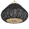 CEILING PENDANT LAMP FK4346 PAPER ROPE ΙΝ BEIGE AND BLACK Φ55,5x44Hcm. CEILING PENDANT LAMP FK4346 PAPER ROPE ΙΝ BEIGE AND BLACK Φ55,5x44Hcm.