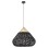 CEILING PENDANT LAMP FK4346 PAPER ROPE ΙΝ BEIGE AND BLACK Φ55,5x44Hcm.