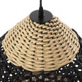 CEILING PENDANT LAMP FK4346 PAPER ROPE ΙΝ BEIGE AND BLACK Φ55,5x44Hcm. CEILING PENDANT LAMP FK4346 PAPER ROPE ΙΝ BEIGE AND BLACK Φ55,5x44Hcm.