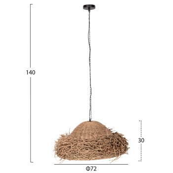 CEILING PENDANT LAMP FK4347 SEAGRASS IN NATURAL COLOR Φ72x30-140Hcm. CEILING PENDANT LAMP FK4347 SEAGRASS IN NATURAL COLOR Φ72x30-140Hcm.