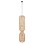 CEILING PENDANT LAMP FK4345 CYLINDRICAL-PAPER ROPE ΙΝ SAND BEIGE-2 BULBS Φ30,5x132Hcm.