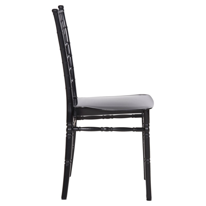 POLYPROPYLENE CATERING CHAIR TIFFANY NEW FK8058.07 GLOSSY BLACK 42x48x88,5Hcm. POLYPROPYLENE CATERING CHAIR TIFFANY NEW FK8058.07 GLOSSY BLACK 42x48x88,5Hcm.