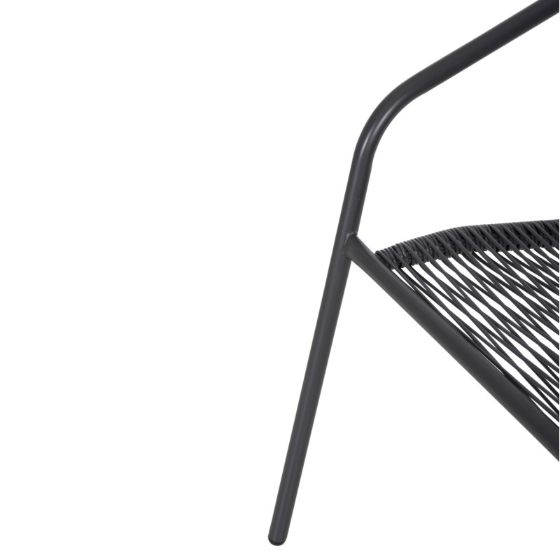 ARMCHAIR SWIFTER FK5969.01 METAL IN GREY-SYNTHETIC RATTAN IN GREY 54x61x75Hcm. ARMCHAIR SWIFTER FK5969.01 METAL IN GREY-SYNTHETIC RATTAN IN GREY 54x61x75Hcm.