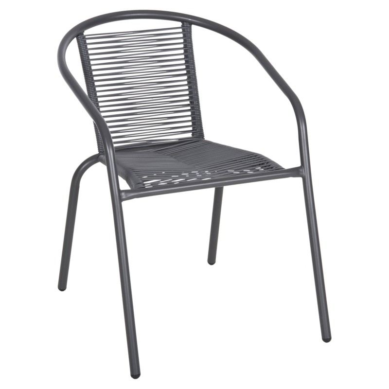 ARMCHAIR SWIFTER FK5969.01 METAL IN GREY-SYNTHETIC RATTAN IN GREY 54x61x75Hcm. ARMCHAIR SWIFTER FK5969.01 METAL IN GREY-SYNTHETIC RATTAN IN GREY 54x61x75Hcm.