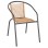 ARMCHAIR SWIFTER FK5969.02 METAL IN GREY-SYNTHETIC RATTAN IN NATURAL 54x61x75Hcm.