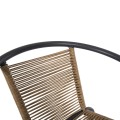 ARMCHAIR SWIFTER FK5969.02 METAL IN GREY-SYNTHETIC RATTAN IN NATURAL 54x61x75Hcm. ARMCHAIR SWIFTER FK5969.02 METAL IN GREY-SYNTHETIC RATTAN IN NATURAL 54x61x75Hcm.