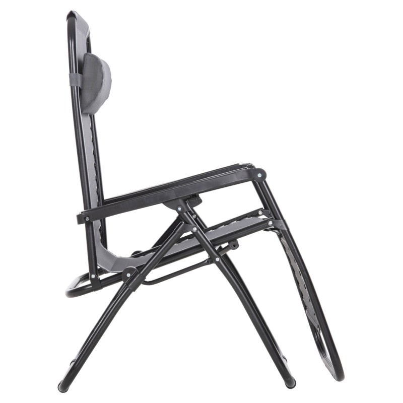 ARMCHAIR RELAX COMPANION FK5095.11 GREY TEXTILENE-BLACK METAL 67x145x110Hcm. ARMCHAIR RELAX COMPANION FK5095.11 GREY TEXTILENE-BLACK METAL 67x145x110Hcm.
