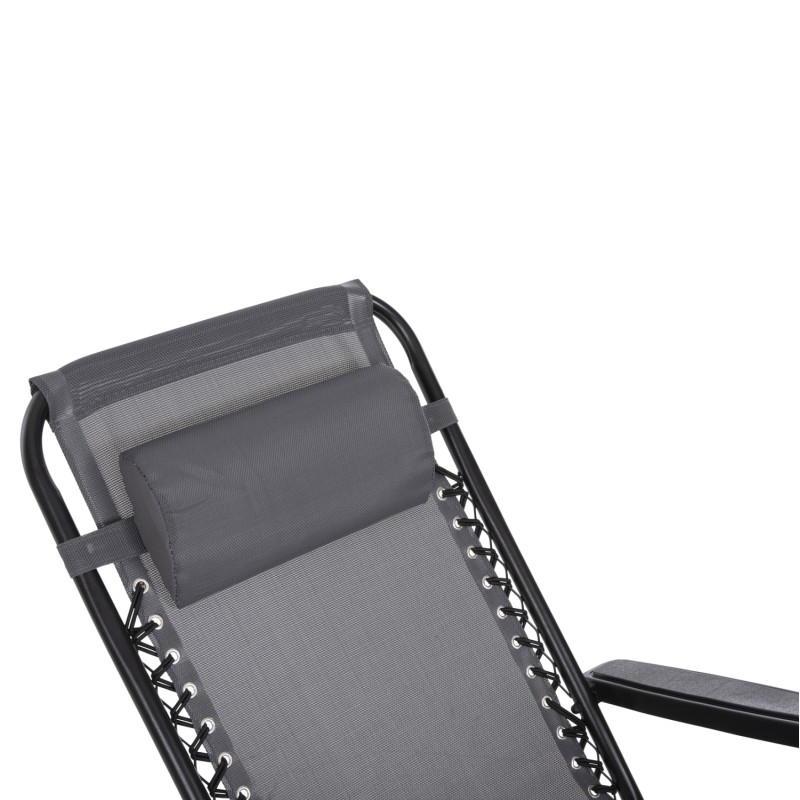 ARMCHAIR RELAX COMPANION FK5095.11 GREY TEXTILENE-BLACK METAL 67x145x110Hcm. ARMCHAIR RELAX COMPANION FK5095.11 GREY TEXTILENE-BLACK METAL 67x145x110Hcm.