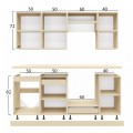 KITCHEN COMBO MELAMINE WHITE AND BEIGE MARBLE LOOK TOP 200x47x84,8Hcm.FK2470.02 KITCHEN COMBO MELAMINE WHITE AND BEIGE MARBLE LOOK TOP 200x47x84,8Hcm.FK2470.02