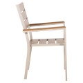 ALUMINUM ARMCHAIR SAGA FK5981.04 CHAMPAGNE-POLYWOOD IN NATURAL 55x55x86Hcm. ALUMINUM ARMCHAIR SAGA FK5981.04 CHAMPAGNE-POLYWOOD IN NATURAL 55x55x86Hcm.