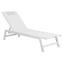 ALUMINUM SUNBED WITH HEADREST RABIA FK5982.01 IN WHITE 191,5x60x31Hcm.