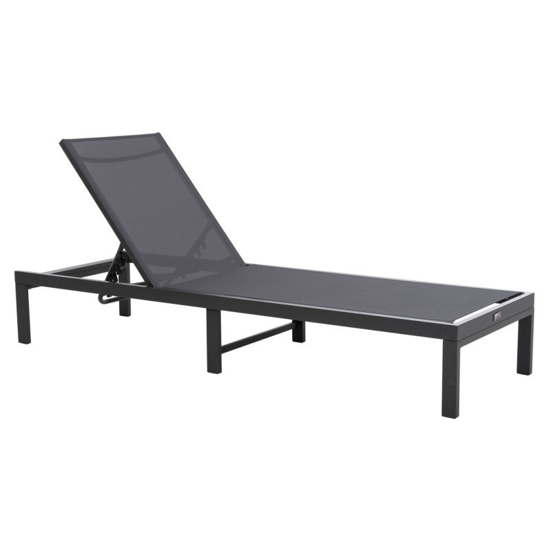 ALUMINUM SUNBED THATCHER FK5983.03 ANTHRACITE FRAME & TEXTILENE 196,5x64,5x92Hcm. ALUMINUM SUNBED THATCHER FK5983.03 ANTHRACITE FRAME & TEXTILENE 196,5x64,5x92Hcm.