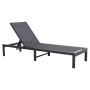 ALUMINUM SUNBED THATCHER FK5983.03 ANTHRACITE FRAME & TEXTILENE 196,5x64,5x92Hcm.
