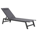 ALUMINUM SUNBED WITH HEADREST RABIA FK5982.03 IN ANTHRACITE 191,5x60x31Hcm. ALUMINUM SUNBED WITH HEADREST RABIA FK5982.03 IN ANTHRACITE 191,5x60x31Hcm.