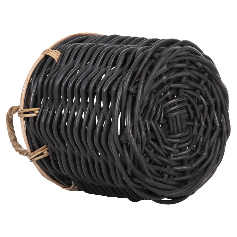 FLOOR BASKETS 2PCS POTTS FK4379 CL RATTAN IN BLACK&NATURAL Φ61+Φ45cm. FLOOR BASKETS 2PCS POTTS FK4379 CL RATTAN IN BLACK&NATURAL Φ61+Φ45cm.