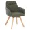 DINING ARMCHAIR DEW FK9848.05 FABRIC & PU IN GREEN-BEECH WOOD LEGS 56,5x62x81,5Hcm.