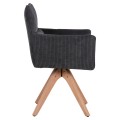 DINING ARMCHAIR QUILL FK9843.03 GREY FABRIC-BEECH WOOD LEGS 61x57,5x91Hcm. DINING ARMCHAIR QUILL FK9843.03 GREY FABRIC-BEECH WOOD LEGS 61x57,5x91Hcm.