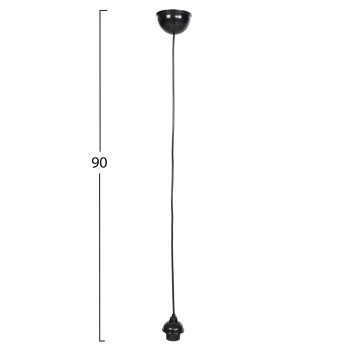 HANGING CABLE FOR PENDANT LAMPS WITH SOCKET IN BLACK FK4187